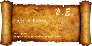 Majzik Endre névjegykártya
